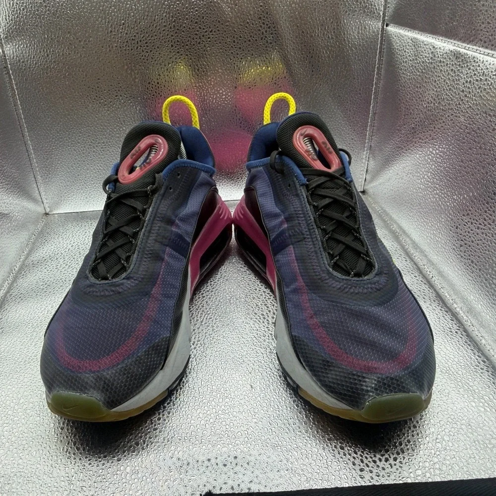 Size 8 Nike Air Max 2090 Blue Void‎ Active Fuchsia Mens Lace-Up Athletic Sneaker